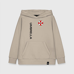 Толстовка детская хлопковая UMBRELLA CORP, цвет: миндальный