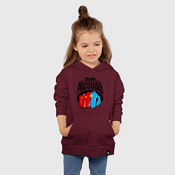 Толстовка детская хлопковая Team Pacquiao, цвет: меланж-бордовый — фото 2