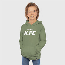 Толстовка детская хлопковая Боец KFC, цвет: авокадо — фото 2