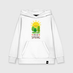 Толстовка детская хлопковая Hello Spring, цвет: белый