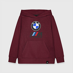 Толстовка детская хлопковая BMW BOSS, цвет: меланж-бордовый