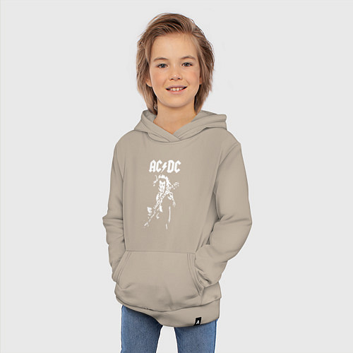 Детская толстовка-худи ACDC / Миндальный – фото 3
