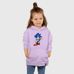 Толстовка детская хлопковая SONIC, цвет: лаванда — фото 2