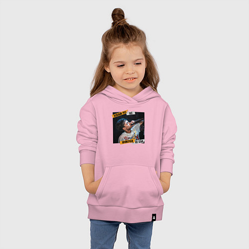 Детская толстовка-худи Всё примеряли на себя / Светло-розовый – фото 4