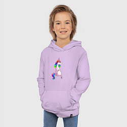 Толстовка детская хлопковая Единорог, цвет: лаванда — фото 2