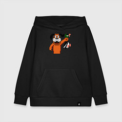 Толстовка детская хлопковая Duck Hunt, цвет: черный