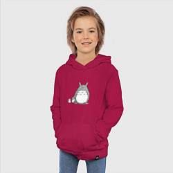 Толстовка детская хлопковая Тоторо, цвет: маджента — фото 2