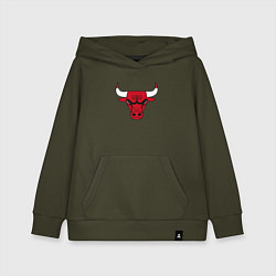 Толстовка детская хлопковая CHICAGO BULLS, цвет: хаки