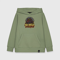 Толстовка детская хлопковая Lets the galaxy burn, цвет: авокадо
