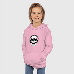 Толстовка детская хлопковая Skull Music lover, цвет: светло-розовый — фото 2