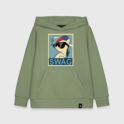 Толстовка детская хлопковая Rainbow Dash swag, цвет: авокадо