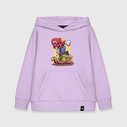Толстовка детская хлопковая Марио, цвет: лаванда