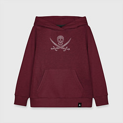 Толстовка детская хлопковая Pirate, цвет: меланж-бордовый