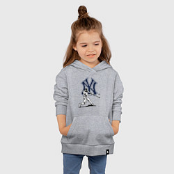 Толстовка детская хлопковая New York Yankees - baseball team, цвет: меланж — фото 2