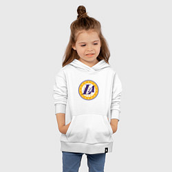 Толстовка детская хлопковая LA Lakers, цвет: белый — фото 2