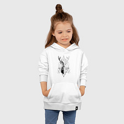 Толстовка детская хлопковая Polygonal deer, цвет: белый — фото 2