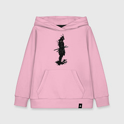 Толстовка детская хлопковая Теневой самурай, цвет: светло-розовый