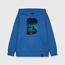 Толстовка детская хлопковая Конь, цвет: синий
