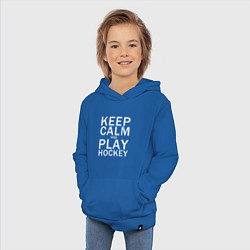 Толстовка детская хлопковая K C a Play Hockey, цвет: синий — фото 2