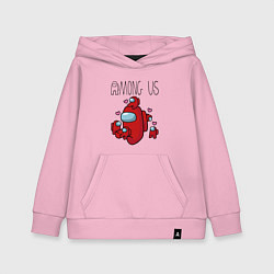 Толстовка детская хлопковая Among Us love baby, цвет: светло-розовый