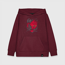 Толстовка детская хлопковая Samurai 77 V 2, цвет: меланж-бордовый