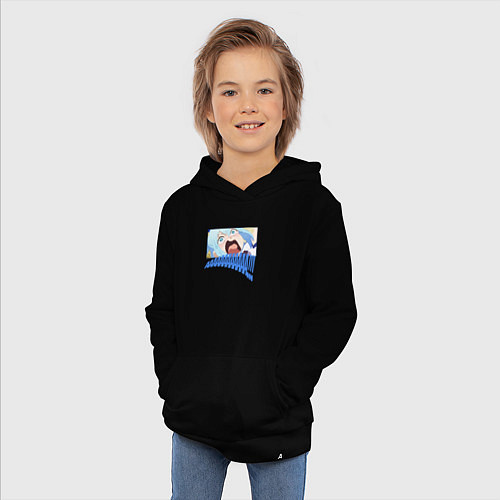 Детская толстовка-худи Aqua / Черный – фото 3