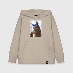 Толстовка детская хлопковая Number one, цвет: миндальный