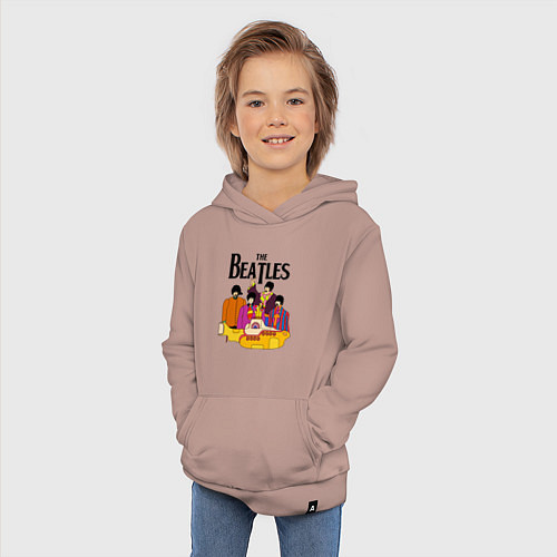 Детская толстовка-худи THE BEATLES / Пыльно-розовый – фото 3