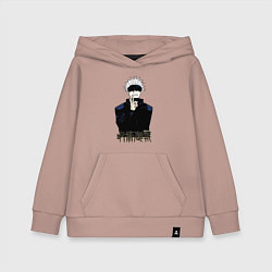 Толстовка детская хлопковая Jujutsu Kaisen - Satoru Gojou, цвет: пыльно-розовый