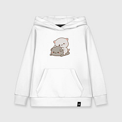 Толстовка детская хлопковая Милые котики, цвет: белый