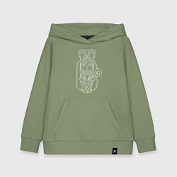 Толстовка детская хлопковая Велес Бог Мудрости, цвет: авокадо