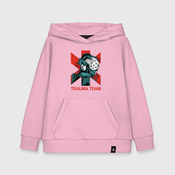 Толстовка детская хлопковая TRAUMA TEAM Cyberpunk 2077, цвет: светло-розовый