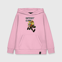 Толстовка детская хлопковая Ratchet & Clank, цвет: светло-розовый