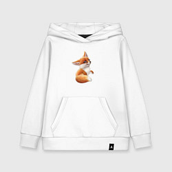 Толстовка детская хлопковая Лисичка, цвет: белый