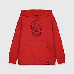 Толстовка детская хлопковая Skull, цвет: красный