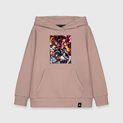 Толстовка детская хлопковая КЛИНОК РАССЕКАЮЩИЙ ДЕМОНОВ, цвет: пыльно-розовый