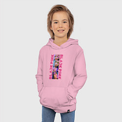 Толстовка детская хлопковая BLACKPINK Neon, цвет: светло-розовый — фото 2