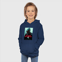 Толстовка детская хлопковая Слезы в дожде Blade Runner, цвет: тёмно-синий — фото 2