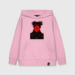 Толстовка детская хлопковая Кровь Чосо Магическая Битва, цвет: светло-розовый