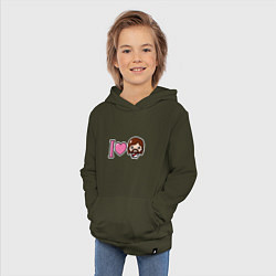 Толстовка детская хлопковая Я люблю Иисуса, цвет: хаки — фото 2