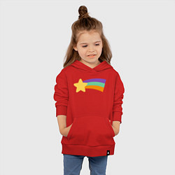 Толстовка детская хлопковая Радужный свитер Мэйбл цвета красный — фото 2