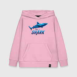 Толстовка детская хлопковая Акула The Shark, цвет: светло-розовый