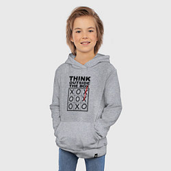 Толстовка детская хлопковая THINK OUTSIDE THE BOX, цвет: меланж — фото 2