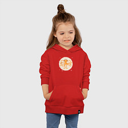 Толстовка детская хлопковая Осьминог в наушниках, цвет: красный — фото 2