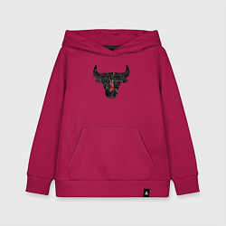 Толстовка детская хлопковая Bulls - Jordan, цвет: маджента