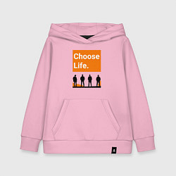 Толстовка детская хлопковая Choose Life, цвет: светло-розовый