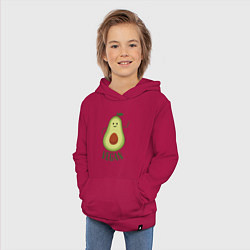 Толстовка детская хлопковая Авокадо, цвет: маджента — фото 2
