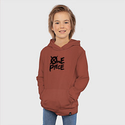 Толстовка детская хлопковая One Piece Большой куш лого, цвет: кирпичный — фото 2