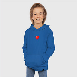 Толстовка детская хлопковая Пиксельное Сердце, цвет: синий — фото 2