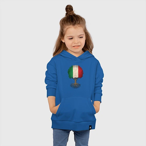 Детская толстовка-худи Italy Tree / Синий – фото 4